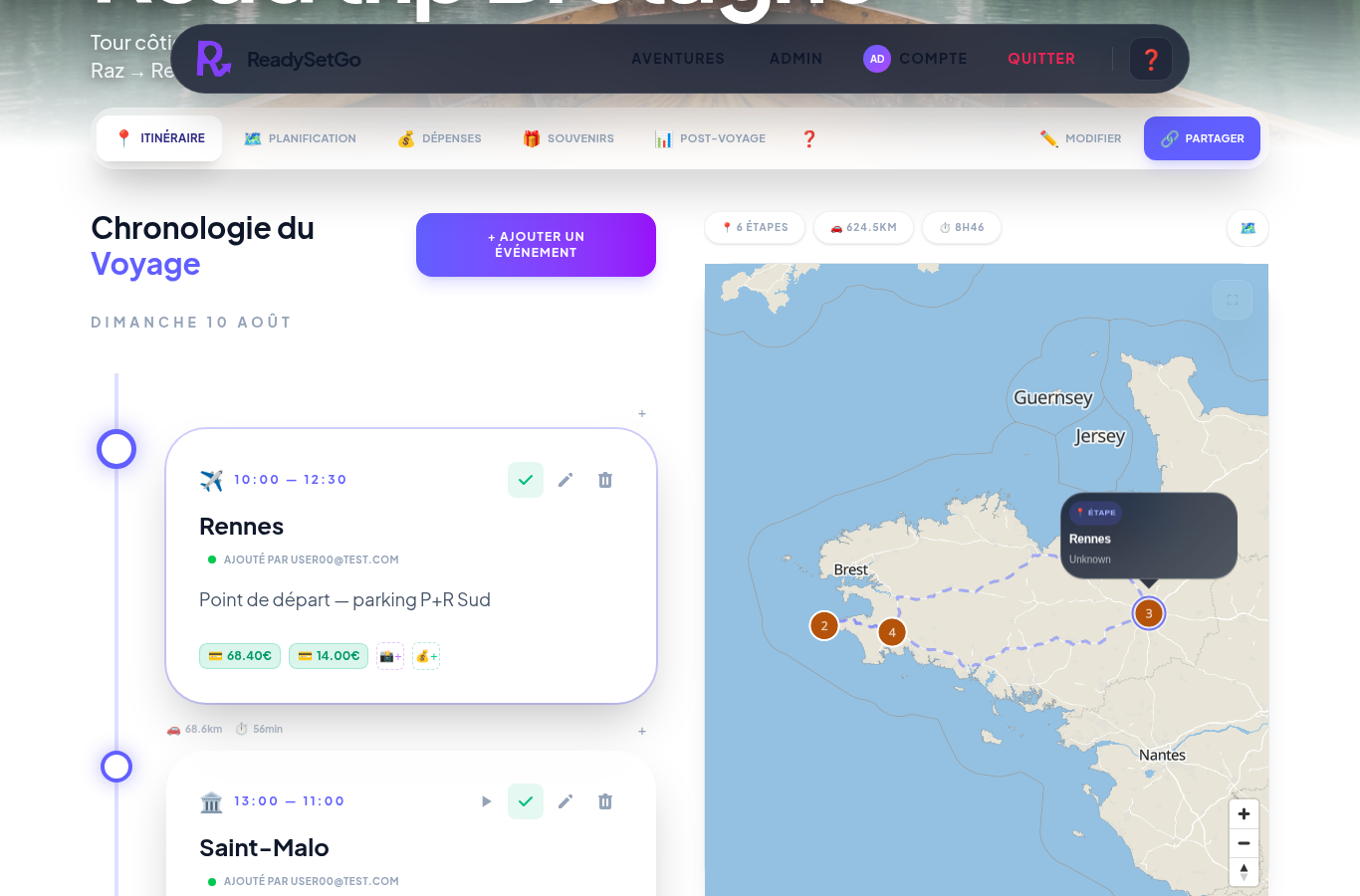 Itinerary & map